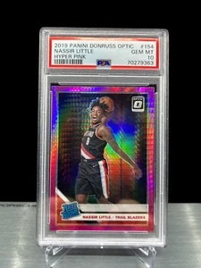 2019 NASSIR LITTLE ROOKIE - Panini Donruss Optic - Hyper Pink RC - PSA 10 #154 - Picture 1 of 5