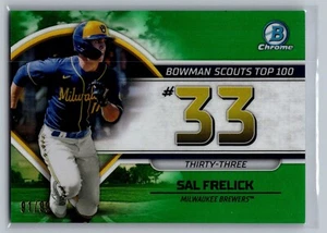 2023 Bowman - Bowman Scouts Top 100 #BTP-33 Sal Frelick /99 Green (RC) - Picture 1 of 2