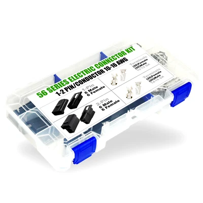 104pcs, Delphi Metri-Pack 56 Series 1-2 PIN Connector w/10-16 AWG Kit - Image 1 of 4