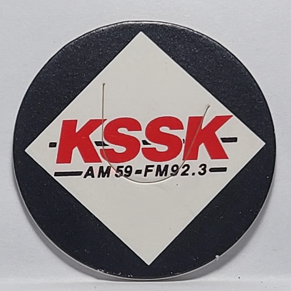 Vintage Pog * KSSK Radio AM 59 - FM 92.3 * Black / Red * Bin198 - Image 1 of 1