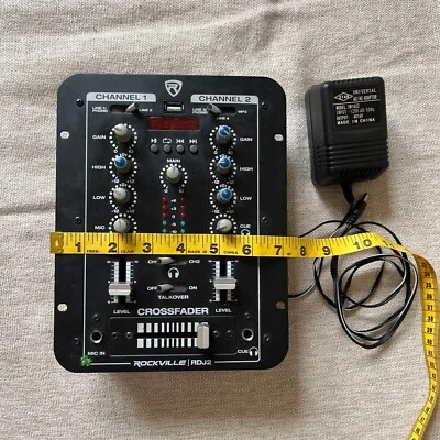 Rockville RDJ2 2 Channel DJ Mixer with USB - Image 1 of 4
