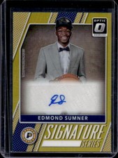 2017-18 Donruss Optic Edmond Sumner Signature Gold Prizm Rookie Auto RC #3/10 #8