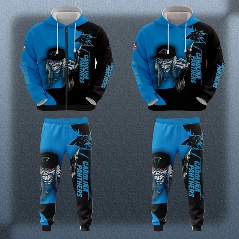 Carolina Panthers Jogging Sweatsuit Hoodie Sweatshirt Sweatpants Activewear Gift Cover