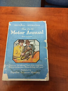 Vintage 1920 Motor Annual by Popular Science Magazine