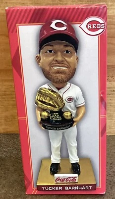 Tucker Barnhart Cincinnati Reds Gold Glove Bobblehead Coca Cola! - Image 1 of 2
