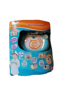 Kids Camera Win fun Swivel Lens Built-in flash 2x Zoom with 7 Games Blue - Picture 1 of 3