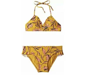 Splendid L76819 Girls Golden Girlie Gold Triangle Bikini Set Size 14 - Picture 1 of 3