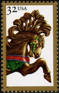 US #2979 MNH 1995 Carousel Horses Brown Jumper - Picture 1 of 1