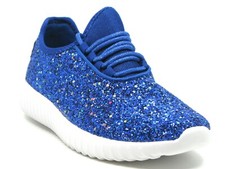 royal blue glitter tennis shoes