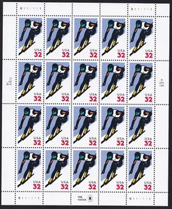 Scott #3180 Alpine Skiing (Vale, Colorado) Sheet of 20 Stamps - MNH - Picture 1 of 1