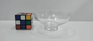 STEUBEN Small CLear Round Bowl Double Ring Base signed, George Thomson? - Bild 1 von 8