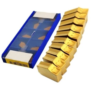 10 pcs SP200 ZM3030 2mm Gold Carbide Inserts Cutting tool For Lathe CNC Steel - Picture 1 of 7