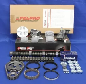 Kit de reconstrucción de motor maestro Chevy SB 350 5,7 L 1968-1985 etapa 2 encimeras planas + cámara rodante+ - Imagen 1 de 12