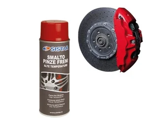 Bomboletta Spray per Pinze Freni Rosso Lucido Alta Temperatura Tuning Auto Moto - Foto 1 di 5