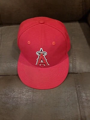 Los Angeles Angels Hat Cap Mens Red  MBL '47 Baseball Sports 6 7/8 - Image 1 of 4