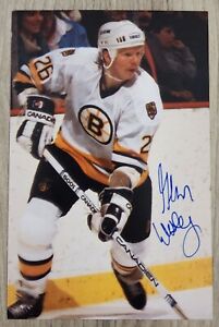 Glen Wesley Signed Postcard NHL Boston Bruins Hockey Legend RAD