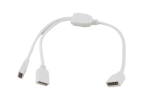 1x 4 Pin 1 To 2 Female Flexible LED Connector Cable Splitter RGB 3528 5050 Strip - Picture 1 of 6