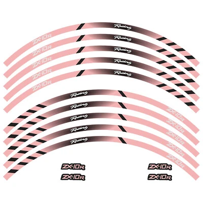 For Kawasaki ZX10R 17" Motor Reflective Wheel Rim Tape Decal Stripes Sticker Foto 1 de 4
