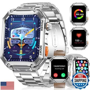 LIGE Military Smart Watches for Men, 1.96'' HD Screen with Answer Make Call S - Picture 1 of 5