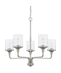 HomePlace Lighting 428851BN-451 Colton Urban/Industrial Clear Water Glass Cha... - Picture 1 of 1