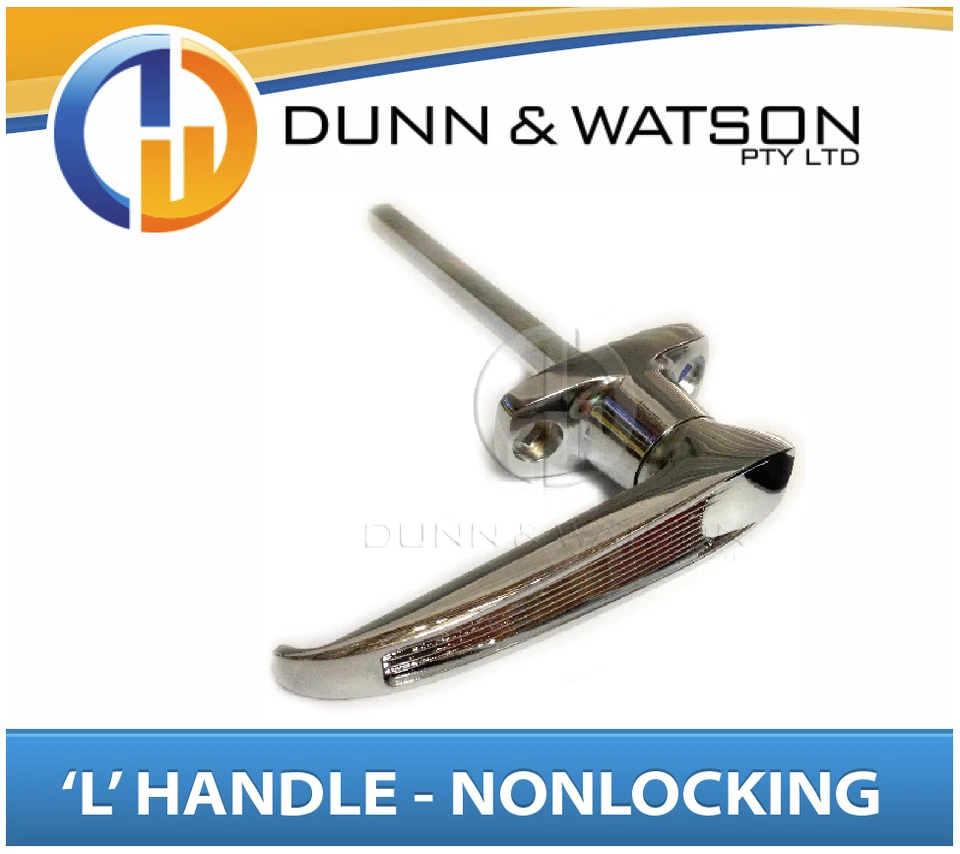 Chrome Plated Non Locking Front Fixing 'L' Handle (Trailer Caravan Canopy) x1 - image 1 of 1