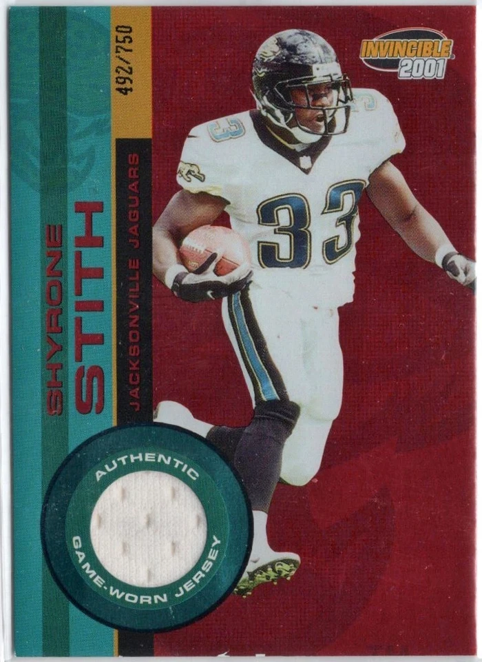 2001 Pacific Invincible Red Shyrone Stith Game Used Jersey Card #108 /750 - Image 1 of 1