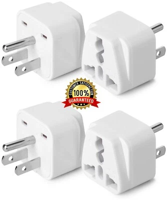 UNIVERSAL PRO 4 Pcs Universal UK US AU EU to American US USA Outlet Plug in Adapter Converter
