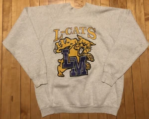 vtg 1980s sweatshirt college sportswear crewneck XL deadstock heather gray 50/50 - Picture 1 of 3