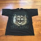  VINTAGE Club 21 Herren Tha King Lion mit Krone schwarz T-Shirt Y2K Größe 4XL