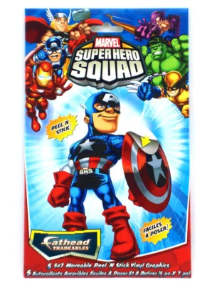Marvel Super Hero Squad Fathead Tradeables 2011 5"x7" vinilo Spider-Man Hulk nuevo Foto 1 de 3