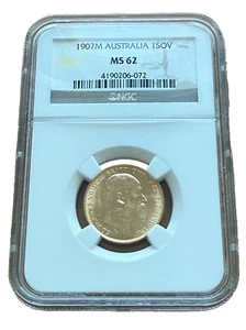 Australia 1907M Gold 1 Sovereign NGC MS62 Edward - Picture 1 of 2