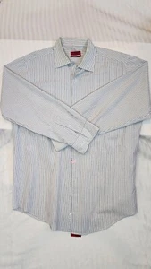 BROOKS BROTHERS Regent Fit Men's BLUE WHITE Stripe Non Iron Stretch Shirt Size L - Picture 1 of 20