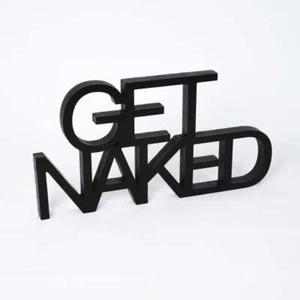 Holzschild Get Naked - Bild 1 von 17