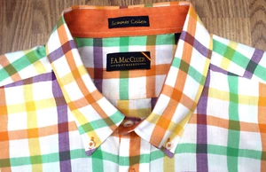 WINDOW PANE MULTI-COLOR 100% COTTON SHIRT F.A. MacCLUER Sz X-LARGE, XL - Picture 1 of 3