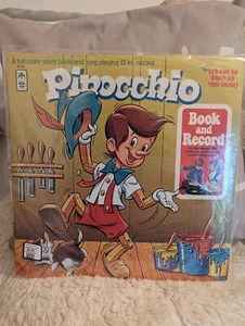 "Pinocchio" Coloring Book and Record 1971 LP  - Imagen 1 de 1