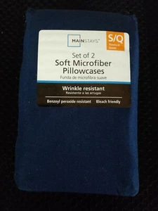 Mainstays, Set Of 2, King, Soft Microfiber Pillowcases Blue NEW - Picture 1 of 2