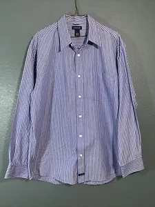 Structure Blue and White Striped button down size Large 100% Cotton - Picture 1 of 11