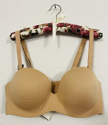 NUEVO Sujetador Ambrielle Mujer 38D Beige Multivía Sin Tirantes Figura Completa Con Aros $38 Foto 1 de 4