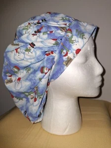 Snowmen Family Medical Surgical Bouffant Scrub Hat ONE SIZE !!! L - Picture 1 of 2