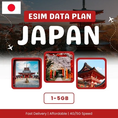 Japan eSIM 1GB to 5GB | 4G/5G Data Plan | Same-Day Delivery | Easy Setup - Image 1 of 3