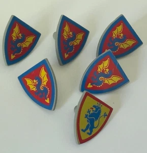 Lego Minifigure Castle Dragon Lion Shield Vintage Lot of 6 (lot C) - Picture 1 of 3