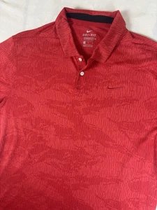 Nike Polo Dri-FIT Camisa Para Hombres XL Golf Performance BV0478-402 Jacquard Rojo - Imagen 1 de 5