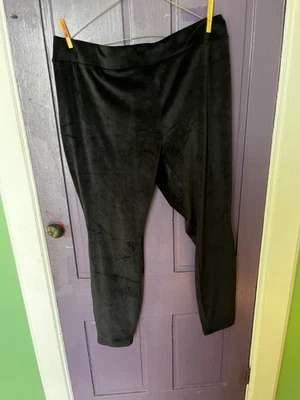 New Lands Endf size 1X (16-18)  Black velour leggings - Image 1 of 3