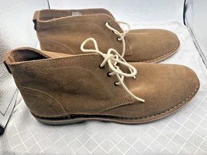 Crown Vintage Casper Chukka Stiefel Herren Größe 11 Taupe Wildleder Schnürung Hergestellt in Indien - Bild 1 von 7