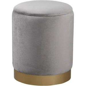 Elegant Lighting OT1015GY Ozman 17 inch Gray Stool - Picture 1 of 4