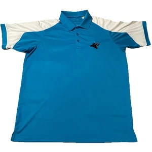NFL Carolina Panthers Antigua Golf Polo Shirt XL Aqua White Embroidered Logo - Picture 1 of 10