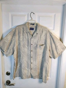 Pendleton Men’s Large 100% Silk Floral Tropical Hawaiian Camp Shirt - Picture 1 of 7