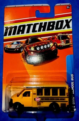 RARE OOP 2009 MATCHBOX YELLOW GMC SCHOOL BUS #62/100 NEW FACTORY SEALED - Image 1 of 4