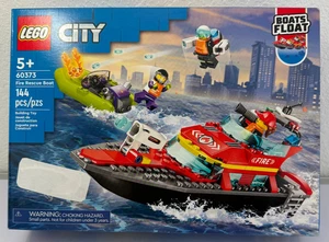 LEGO City Fire Rescue Boat. Model 60373 Toy Floats on Water. 144pcs. Ages 5+ - Picture 1 of 6