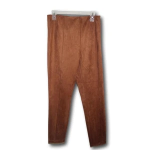 LOFT (L) Faux Suede Skinny Ankle Pants Carmel NWT - Picture 1 of 5